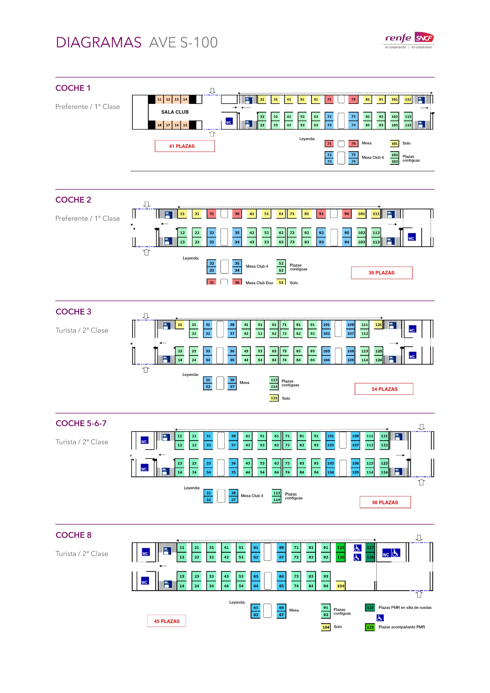 Renfe Ave Train Seating Chart