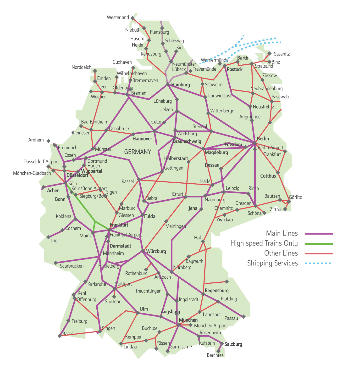 Deutsche Bahn Map
