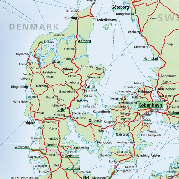 Denmark train map