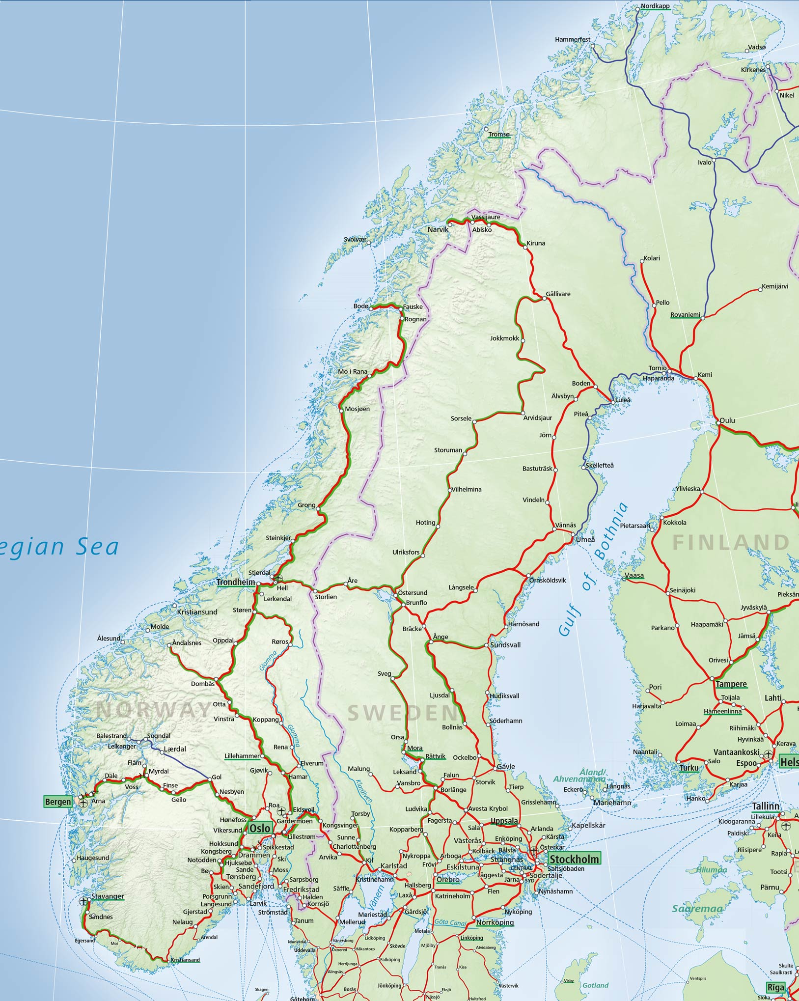 train travel scandinavian countries