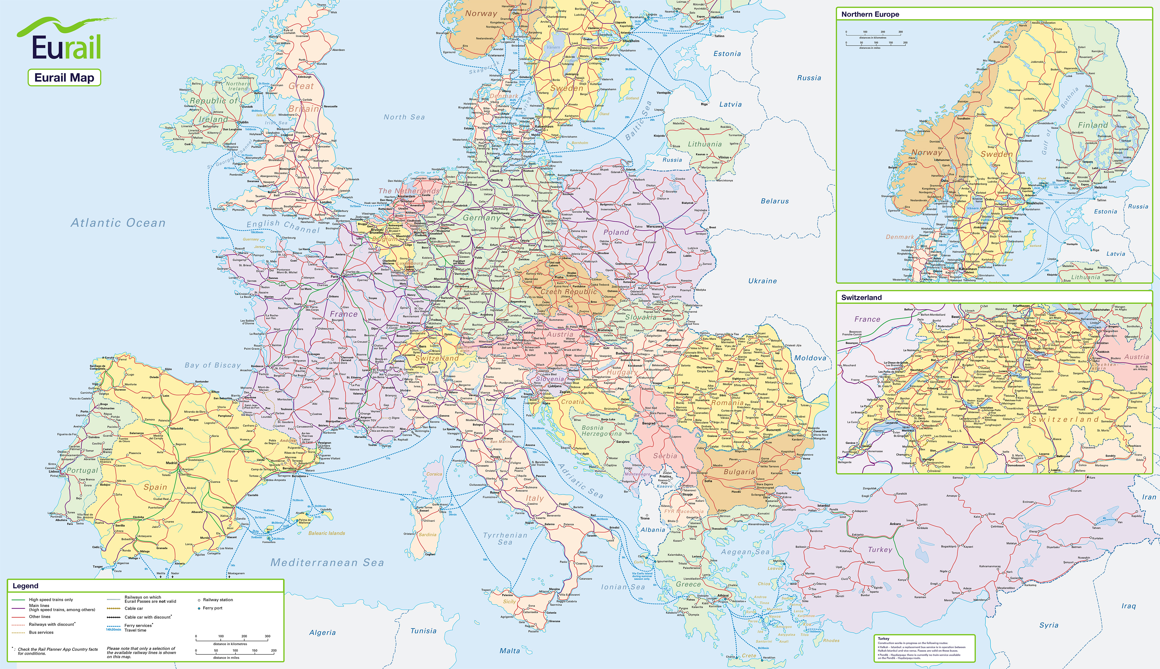 Rail Europe Map 2023