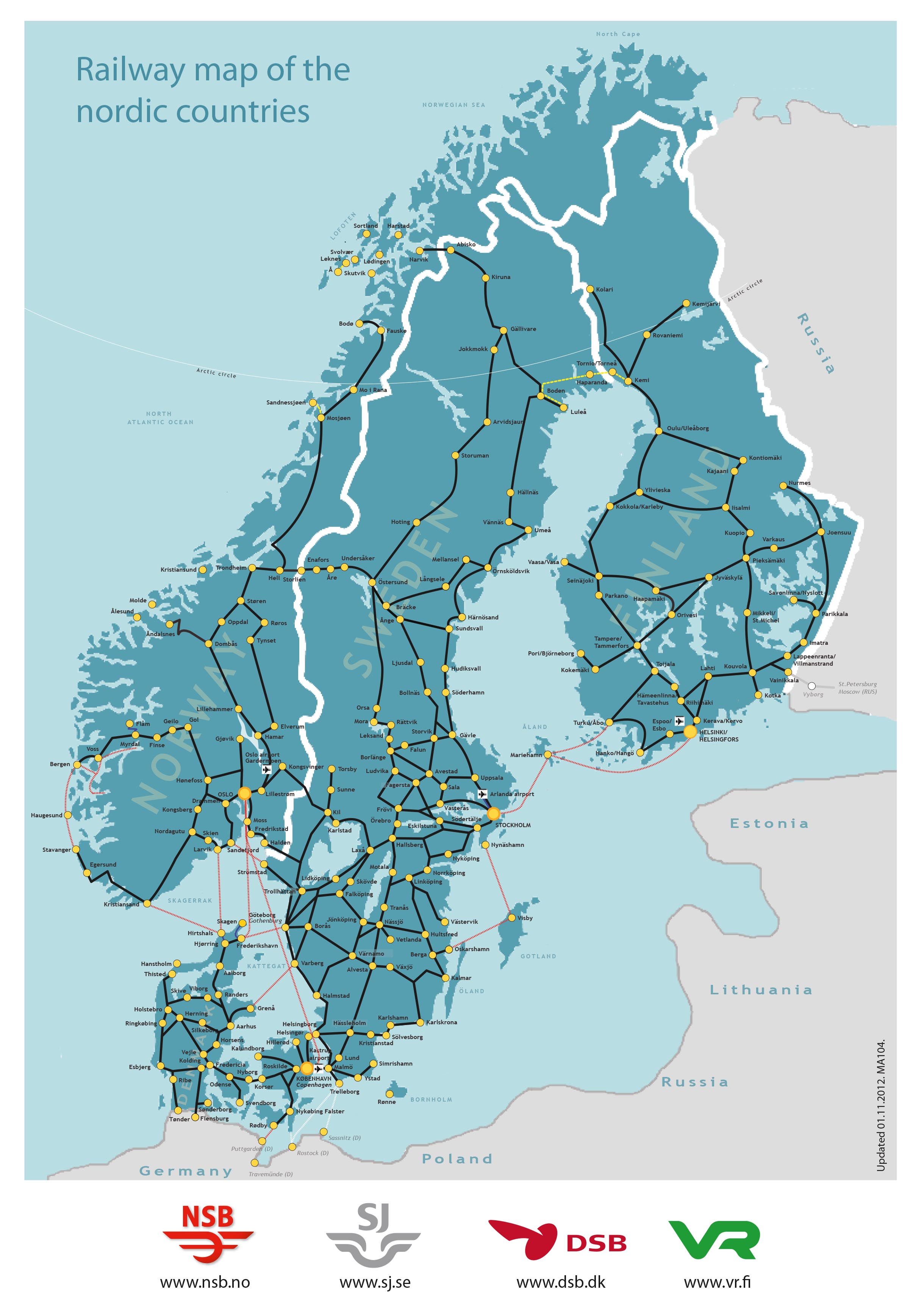 Scandinavia Map - ACP Rail